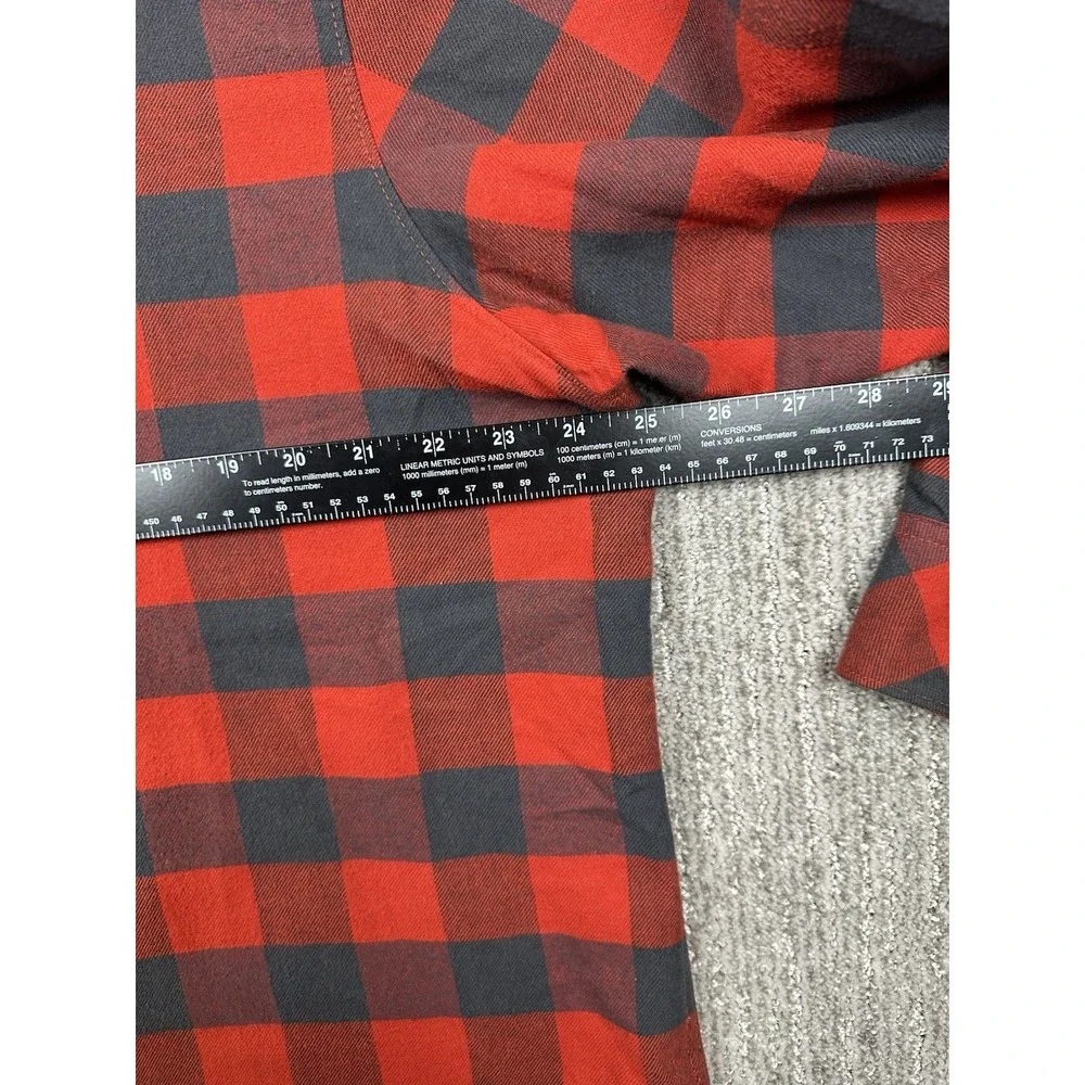 The North Face Shirt Men's Size XL Red Plaid Flannel Long Sleeve Button Up